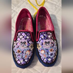 Irregular Choice Sea Sensation Purple and Pink Flats